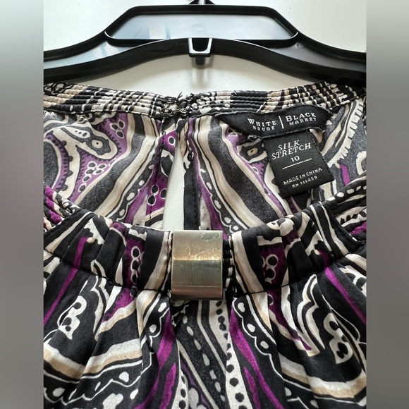 WHBM - Sleeveless Silk Paisly and Animal Print Blouse - Picture 6 of 10